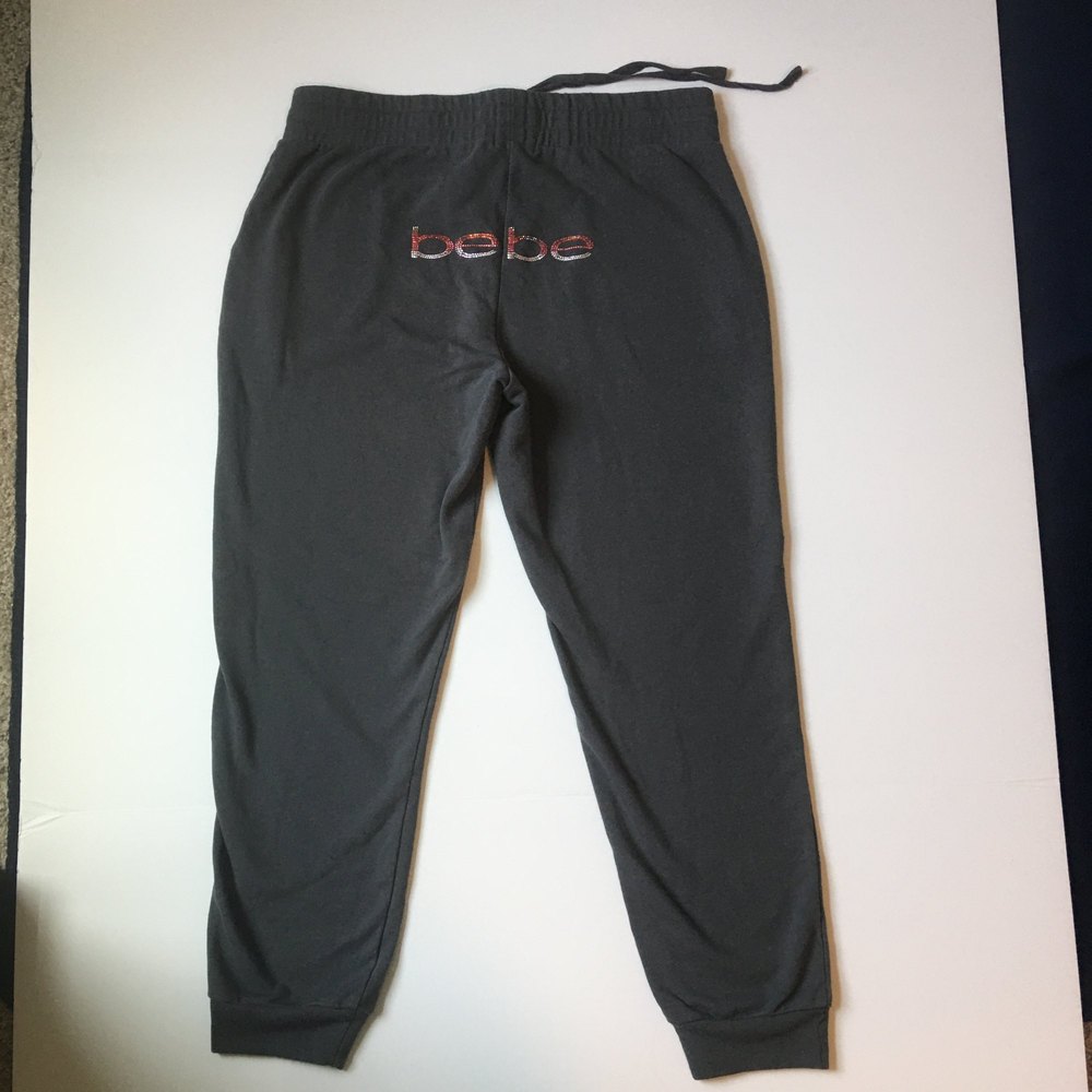 Bebe Jogger, sz L, Rhinestone logo